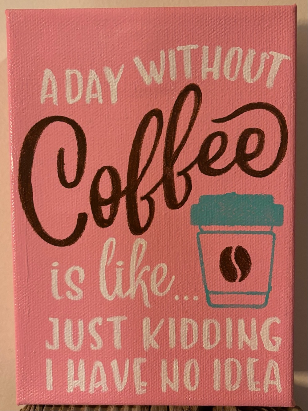 Pink Canvas Coffee Art